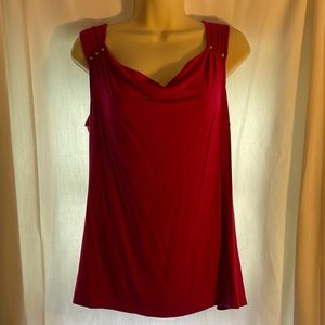 Pink Tank with Scoop Neck from White House Black Market, Size Medium